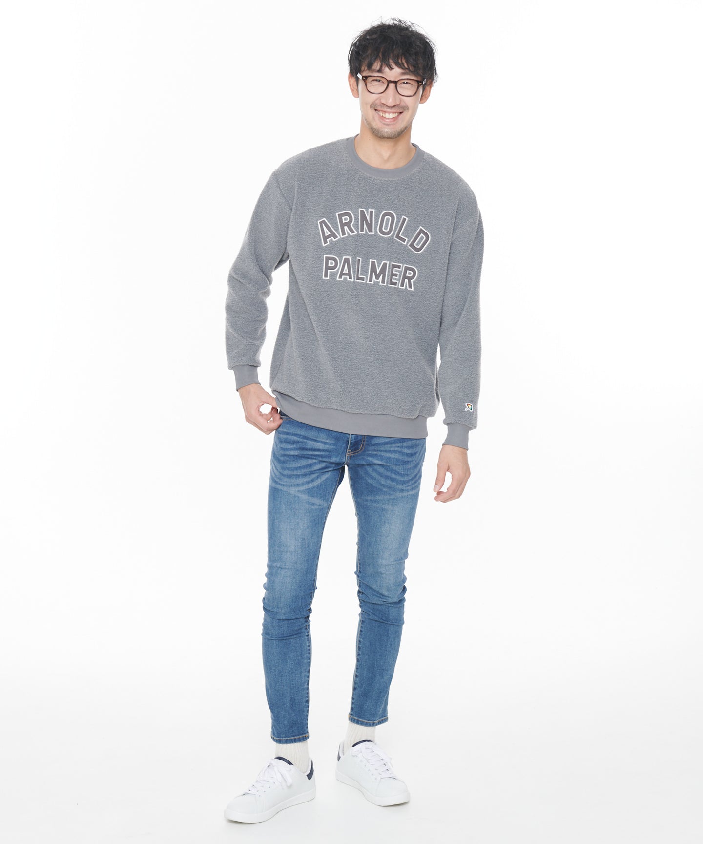 Arnold Palmer 【残り2点】ボアフリースシェアロゴプルオーバー